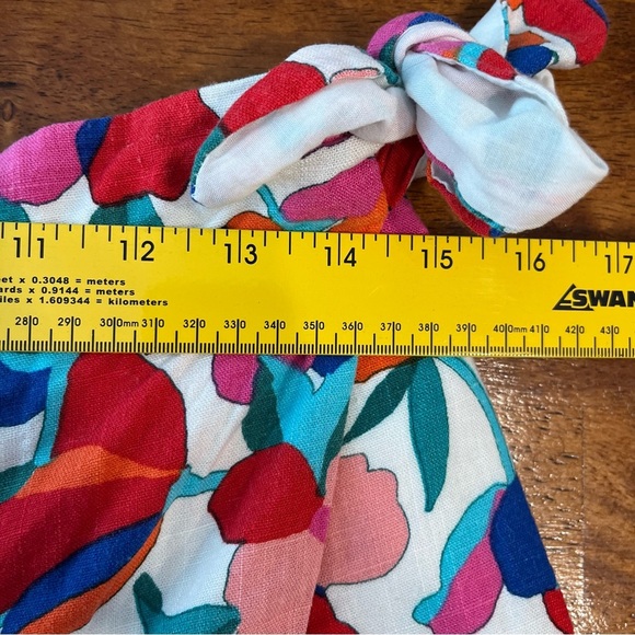 Karlie floral wrap tie skort women’s size large blue red pink - Picture 4 of 9